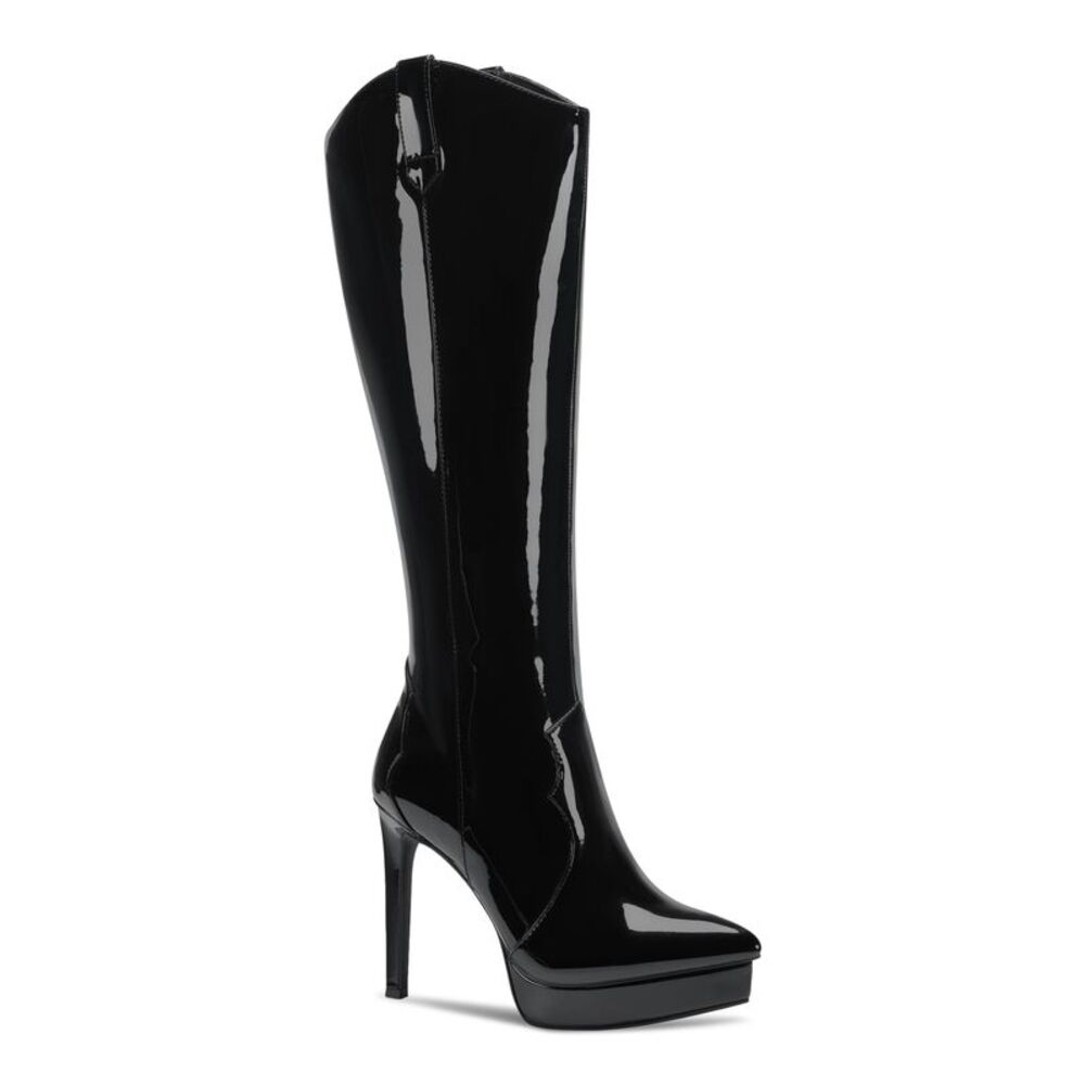 THALIA SODI Womens Black 3/4" Platform Trixi Pointy Toe Stiletto Boots 6 M